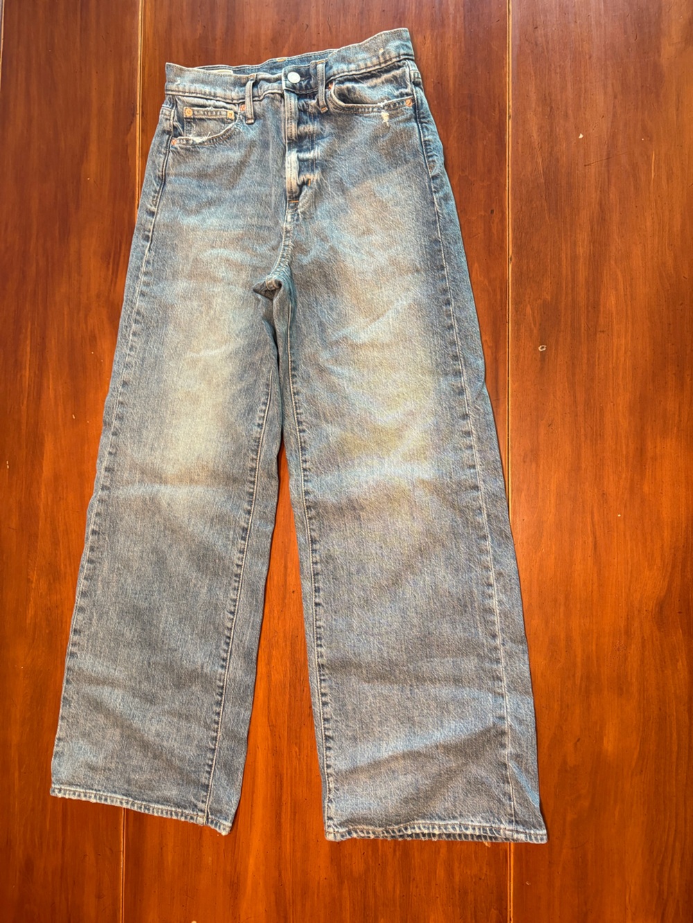 GAP Women’s High-Rise Wide-Leg Jeans - Light Blue Denim